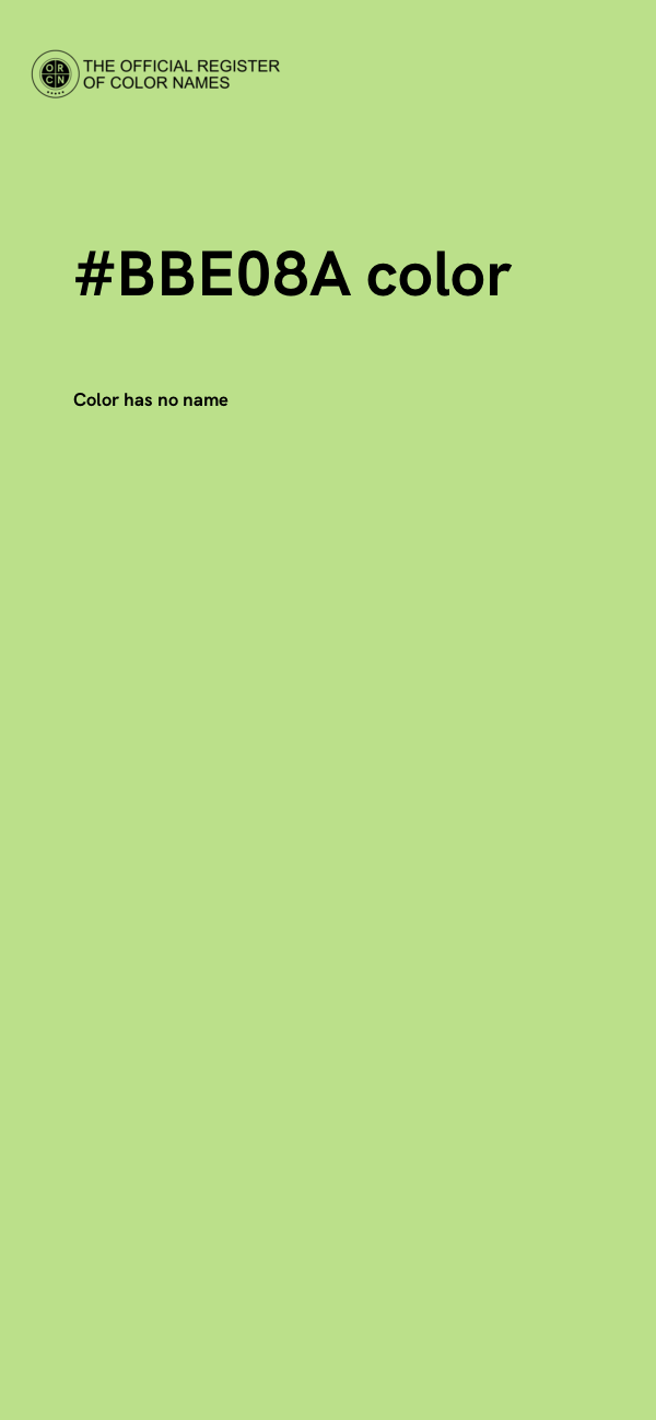 #BBE08A color image