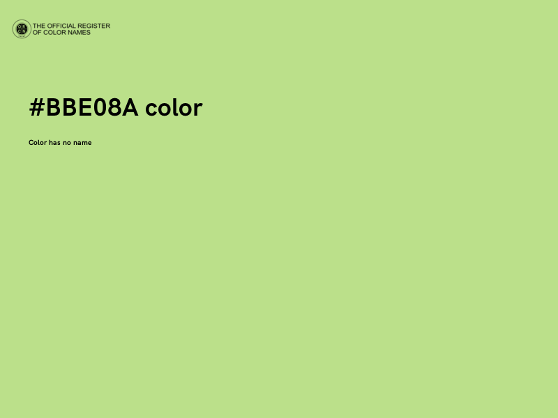 #BBE08A color image