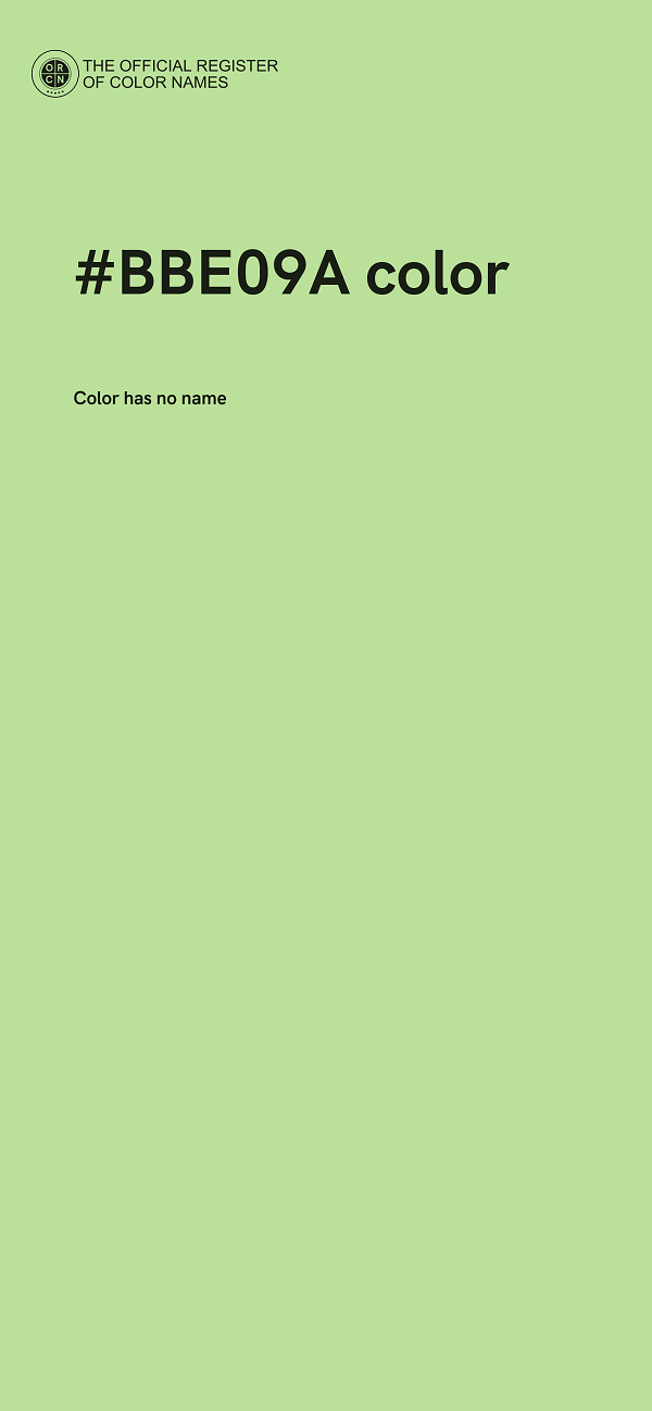 #BBE09A color image
