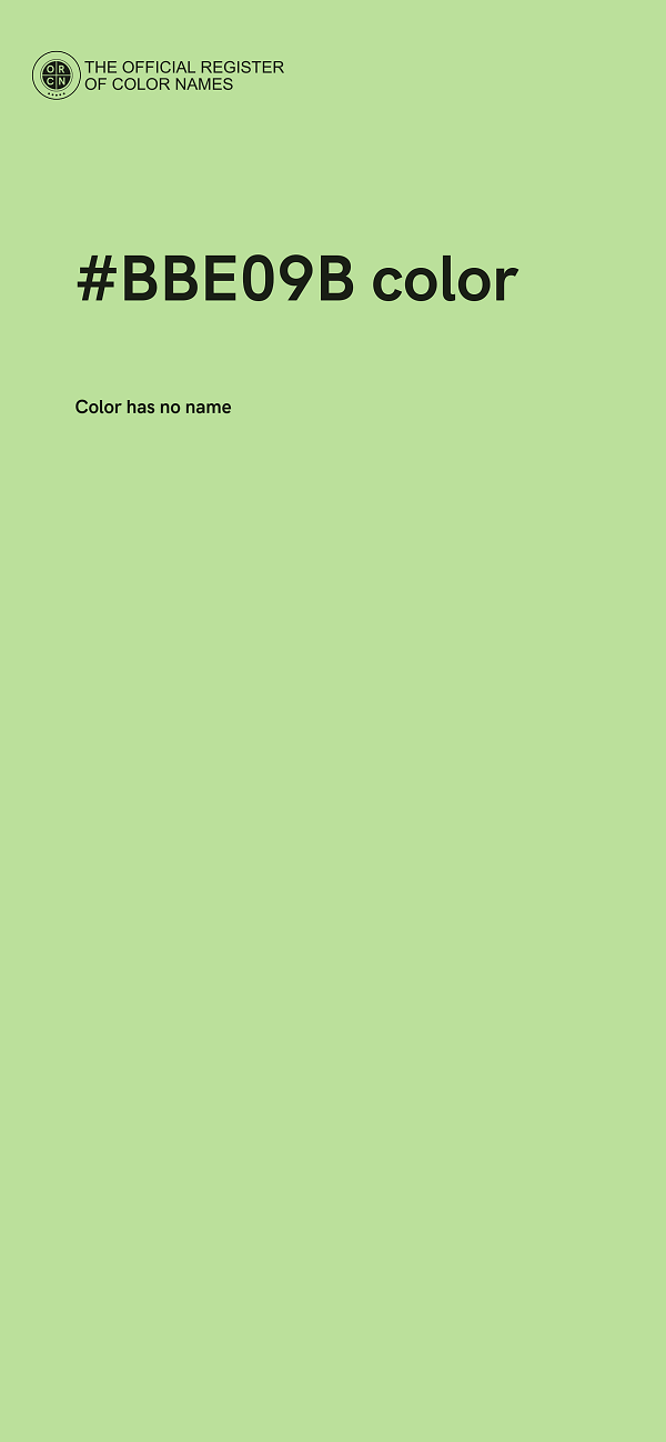 #BBE09B color image