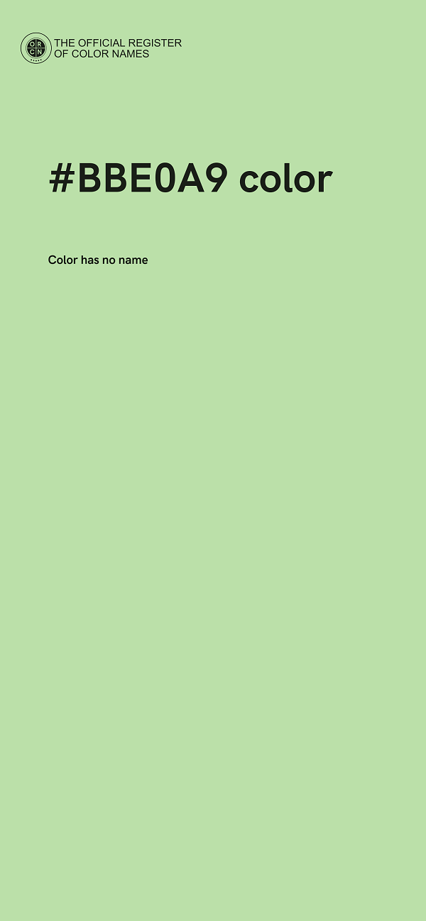 #BBE0A9 color image