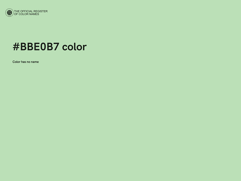 #BBE0B7 color image