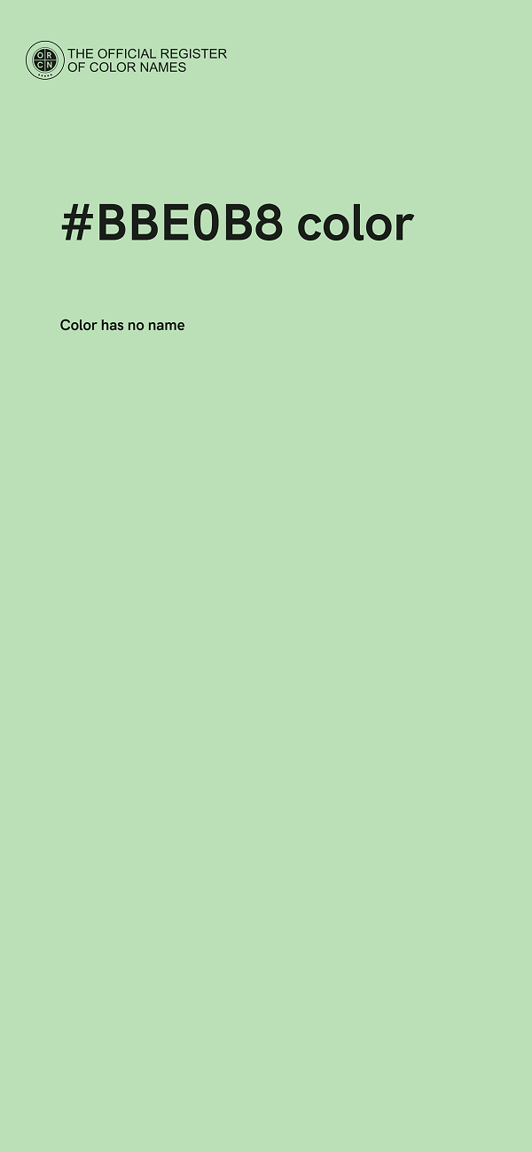 #BBE0B8 color image