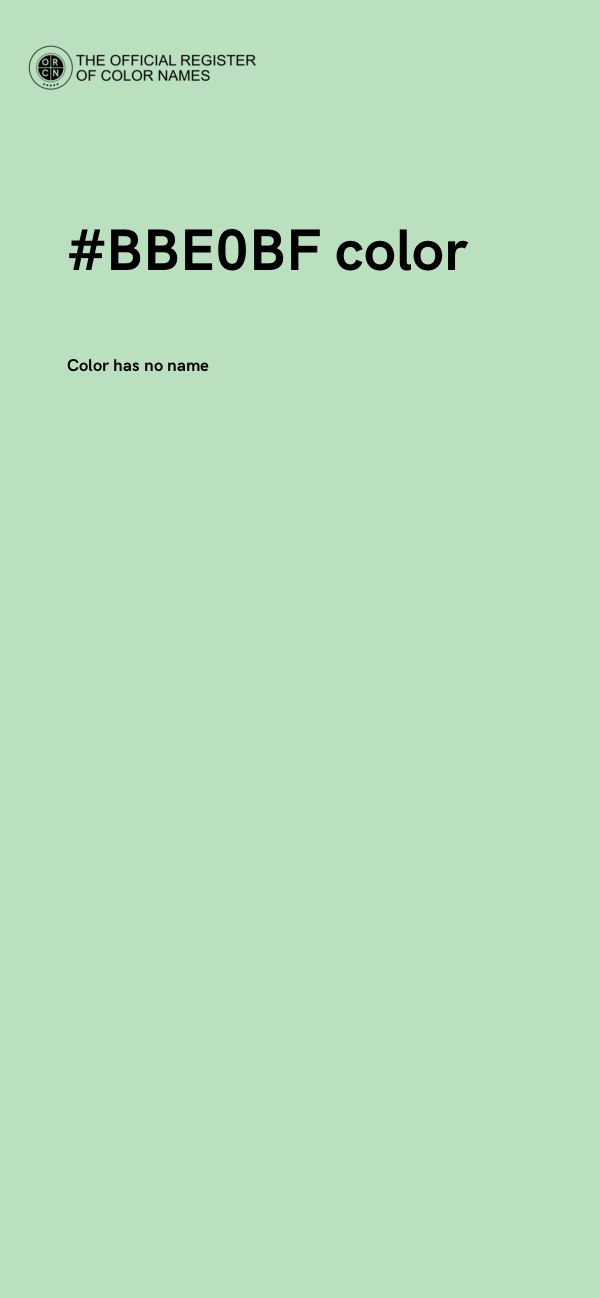 #BBE0BF color image