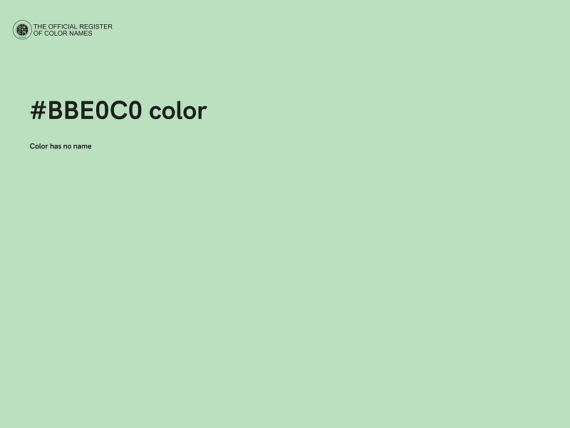 #BBE0C0 color image