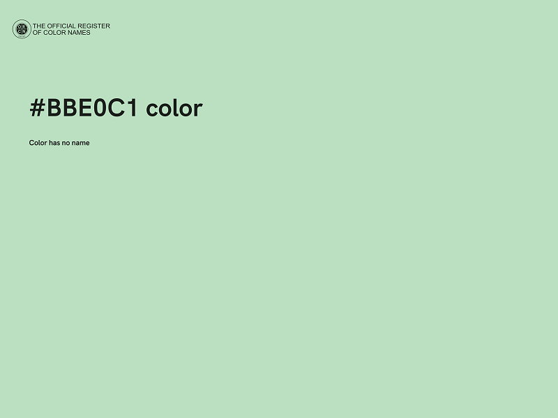 #BBE0C1 color image