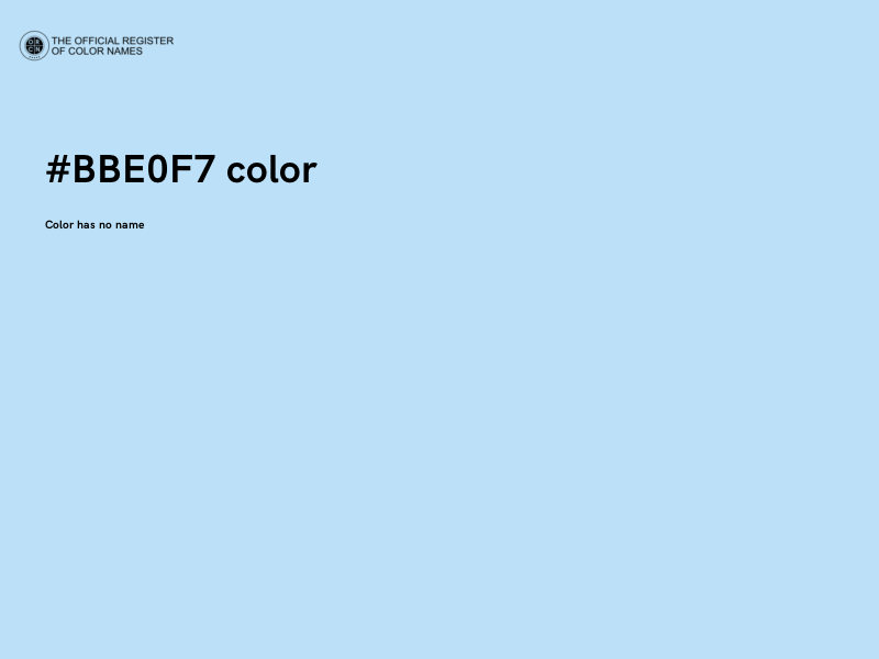 #BBE0F7 color image