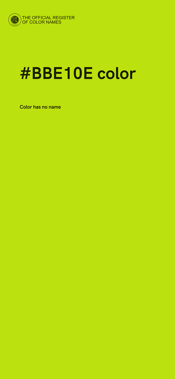 #BBE10E color image