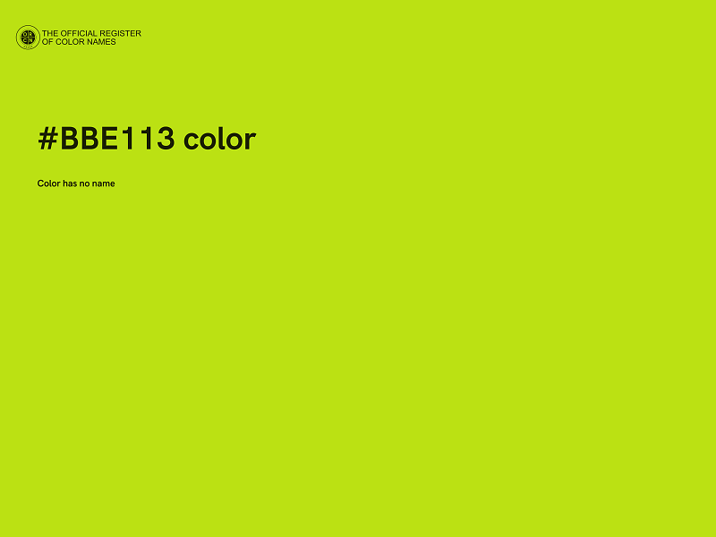 #BBE113 color image