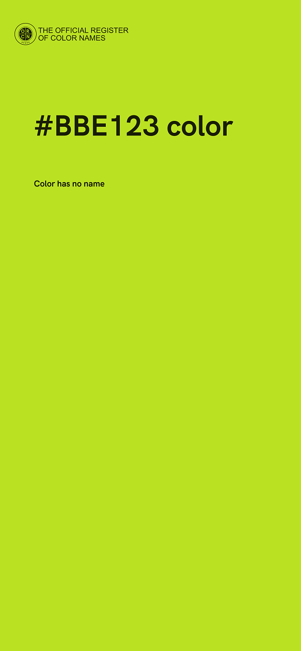 #BBE123 color image