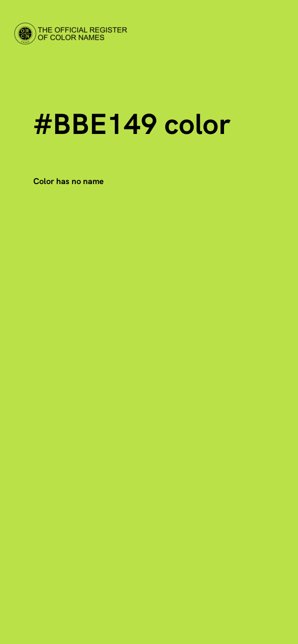 #BBE149 color image