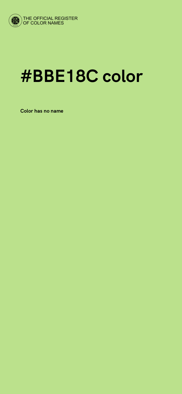 #BBE18C color image