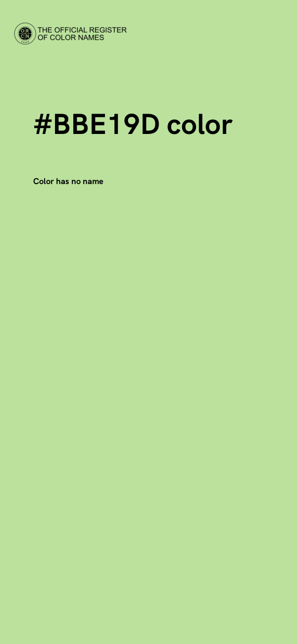#BBE19D color image