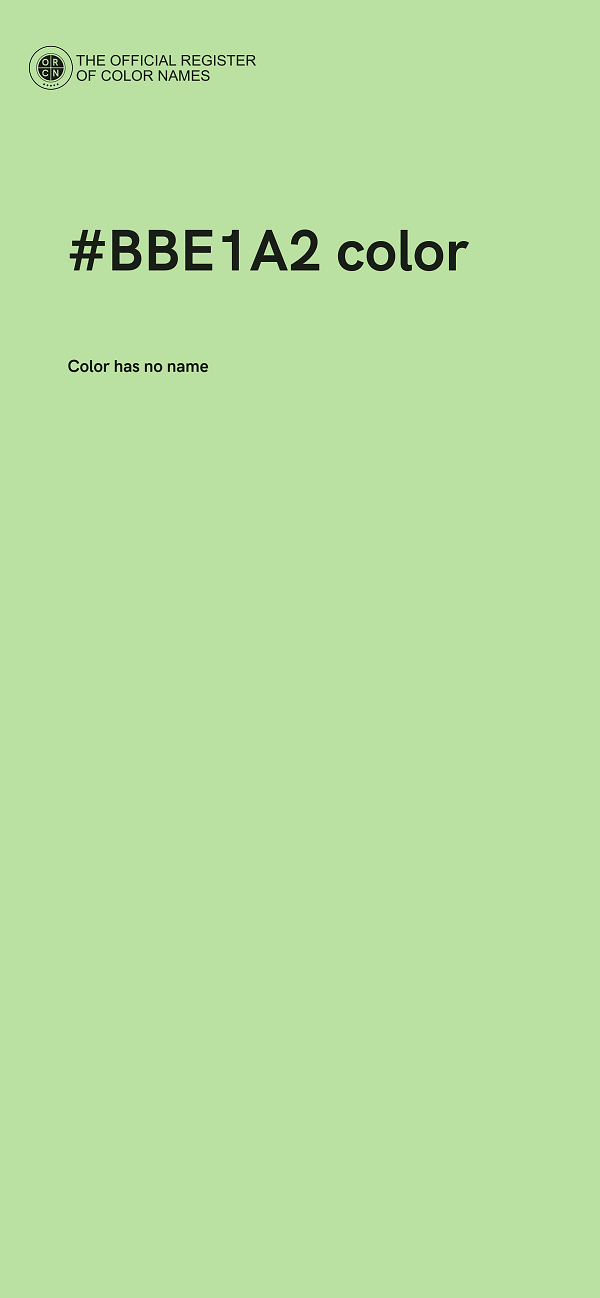 #BBE1A2 color image