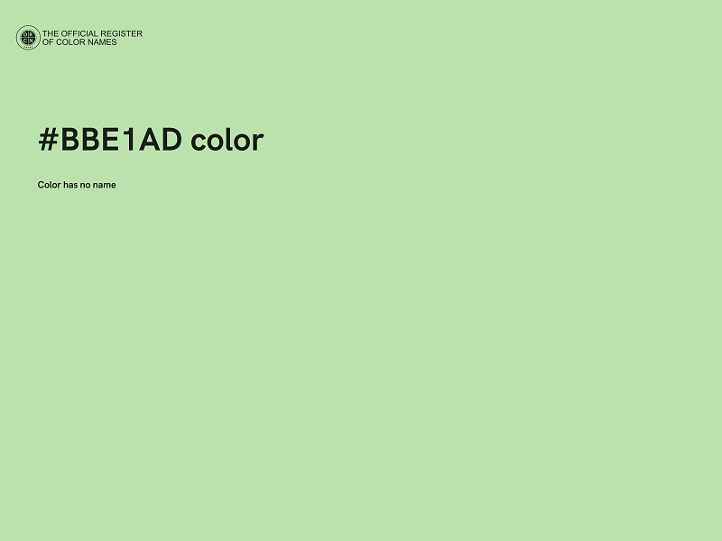 #BBE1AD color image