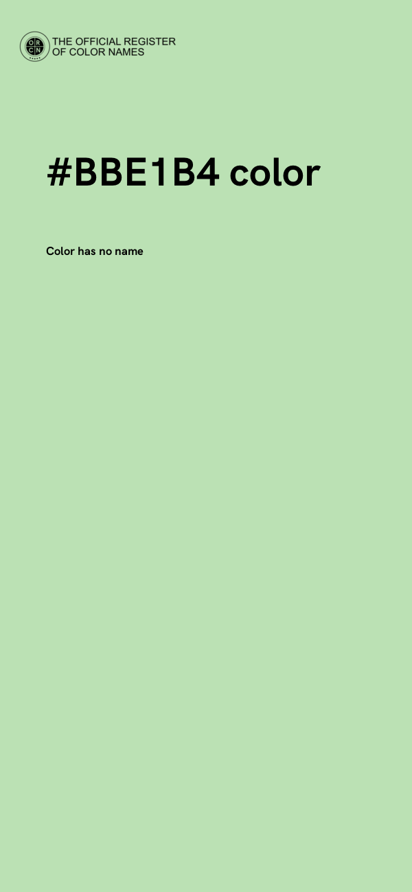 #BBE1B4 color image