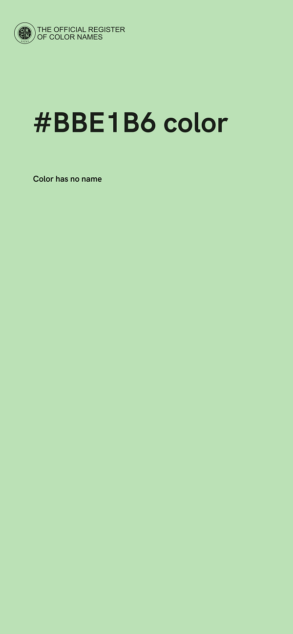#BBE1B6 color image