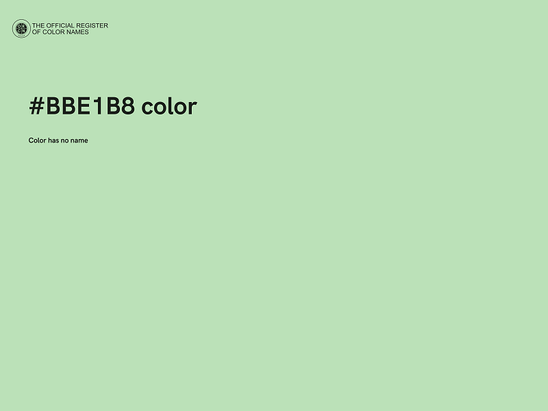 #BBE1B8 color image