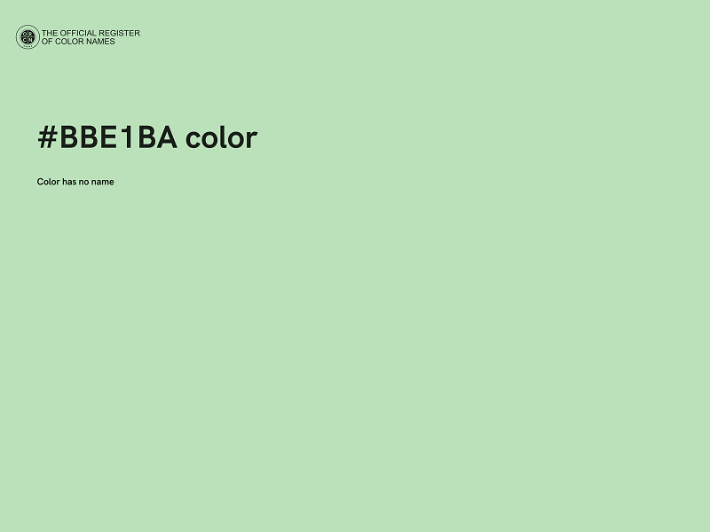 #BBE1BA color image