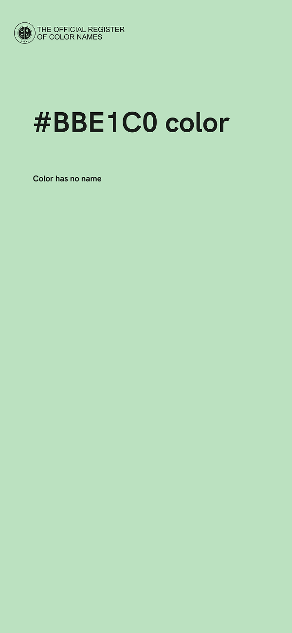 #BBE1C0 color image