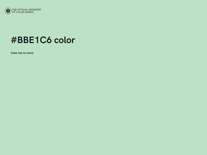 #BBE1C6 color image