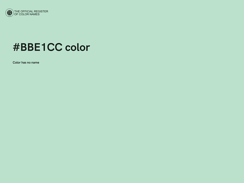 #BBE1CC color image