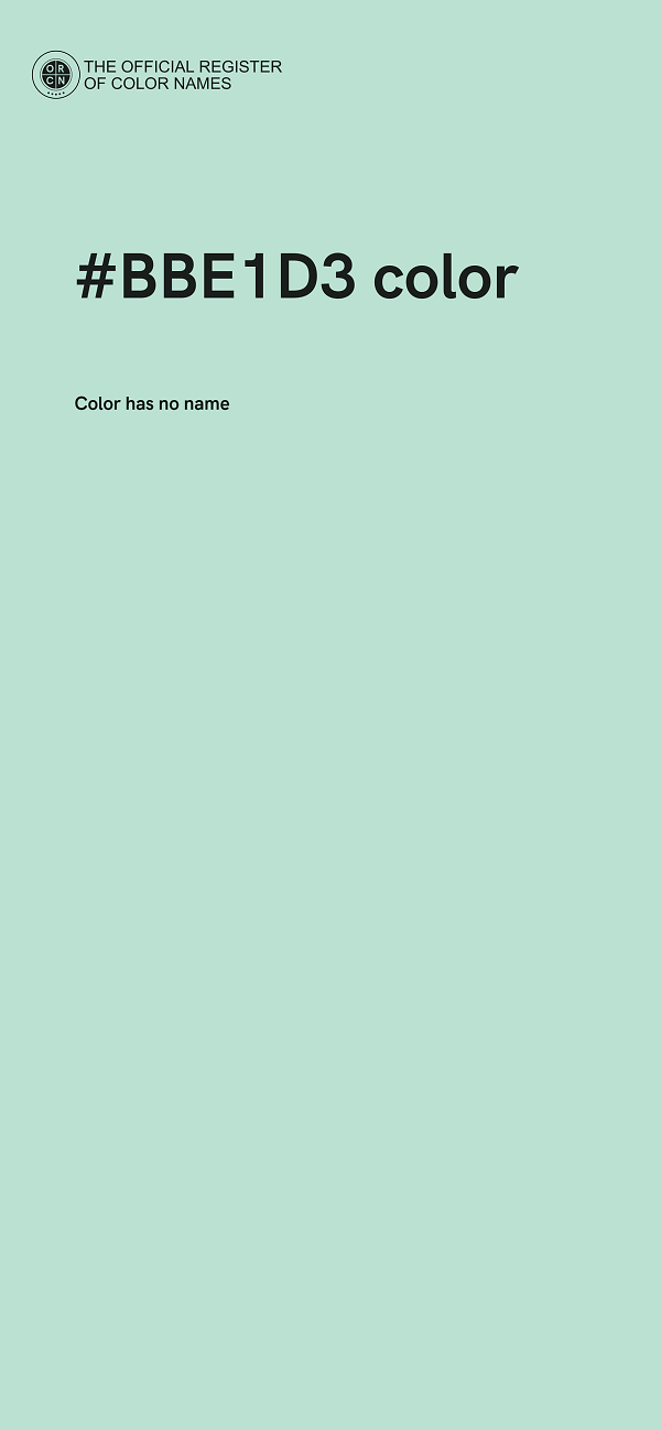 #BBE1D3 color image
