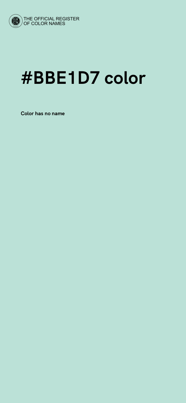 #BBE1D7 color image