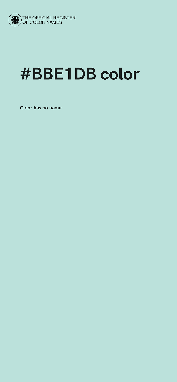 #BBE1DB color image