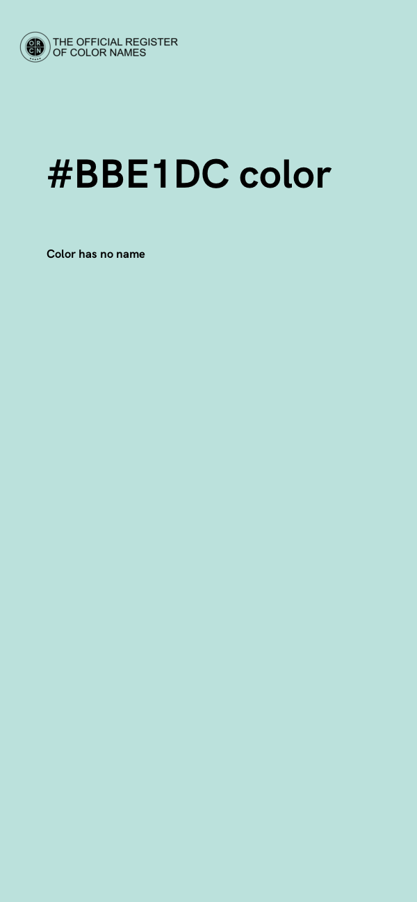 #BBE1DC color image