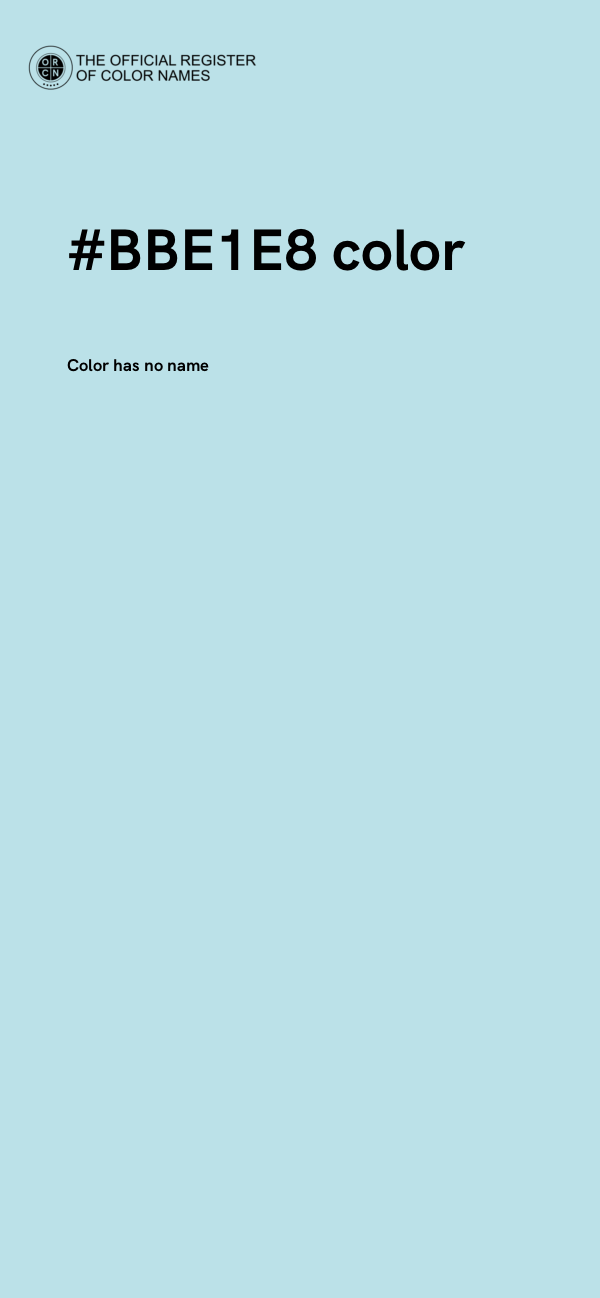 #BBE1E8 color image
