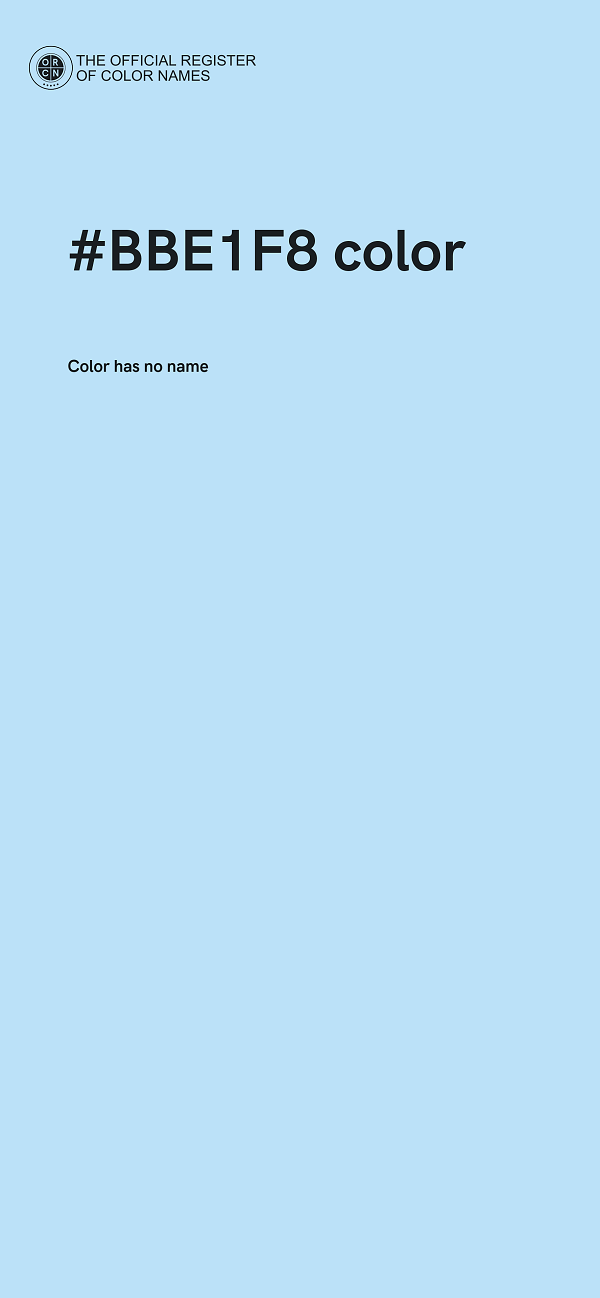 #BBE1F8 color image