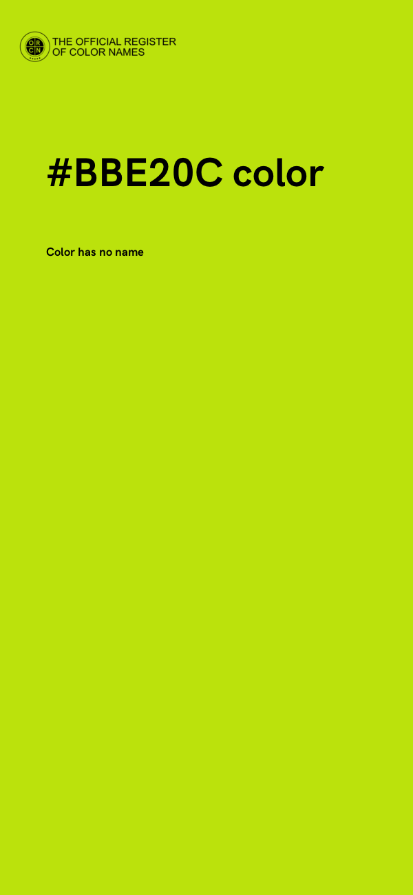 #BBE20C color image