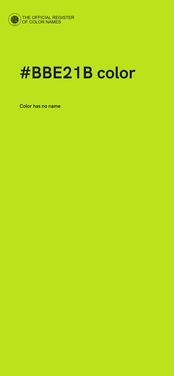 #BBE21B color image