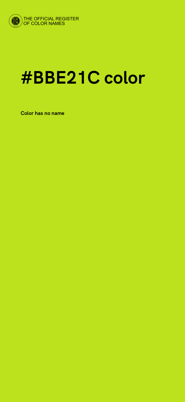 #BBE21C color image