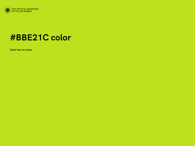 #BBE21C color image