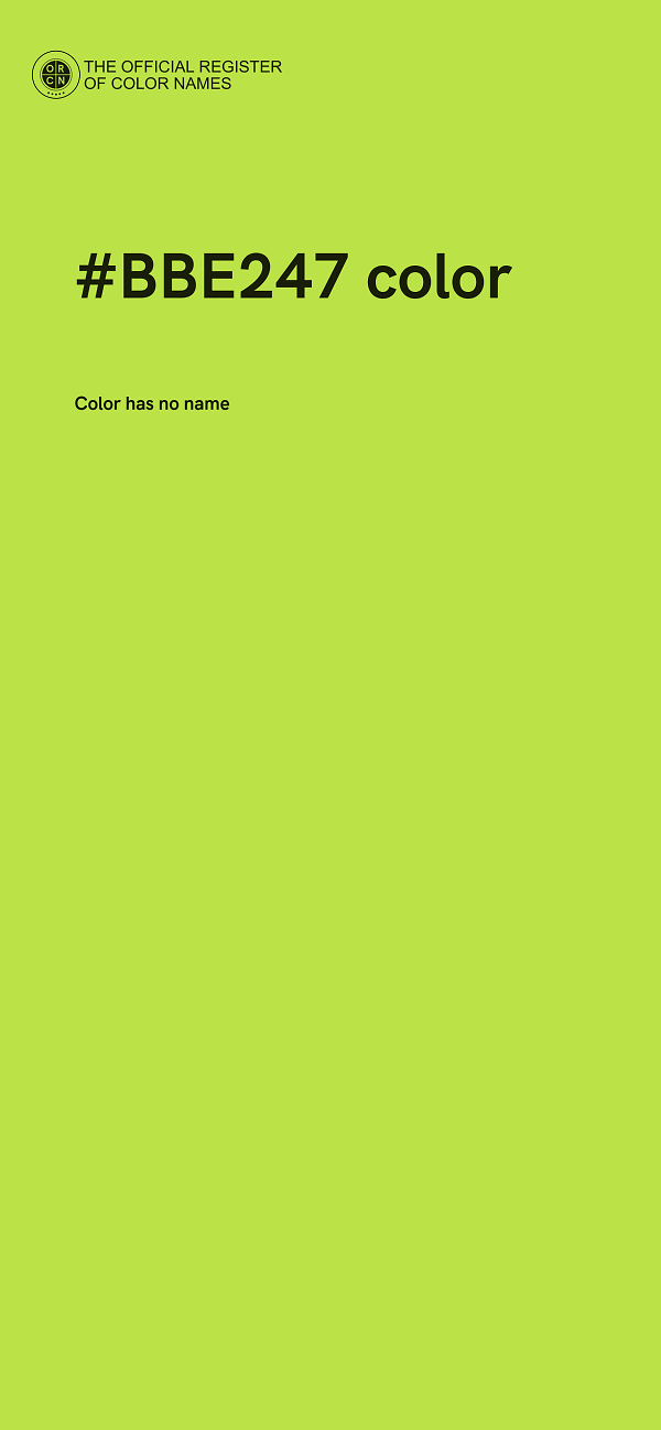 #BBE247 color image