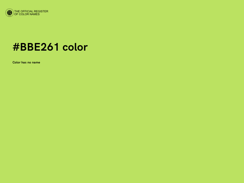 #BBE261 color image