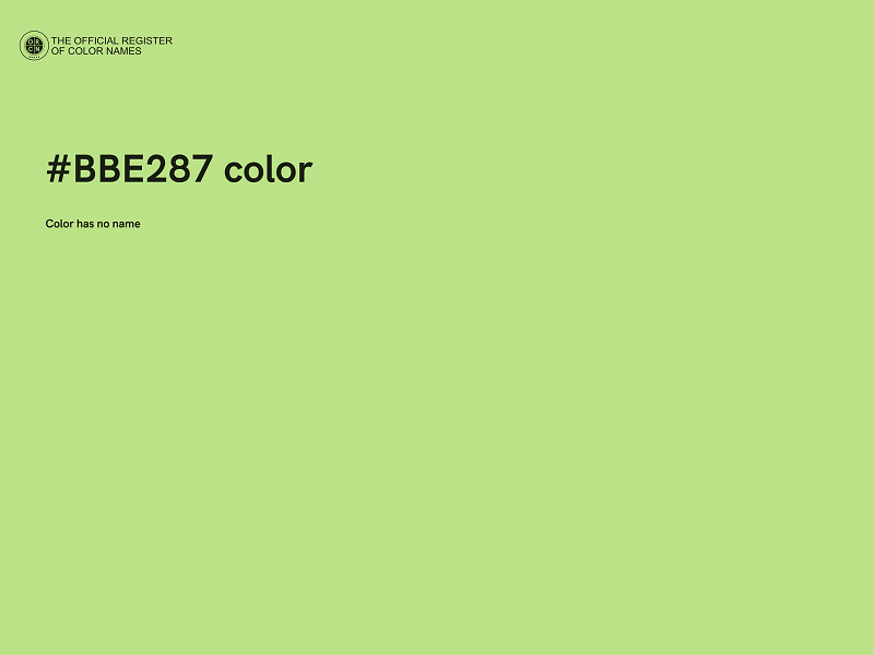 #BBE287 color image