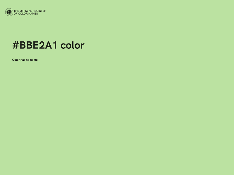 #BBE2A1 color image