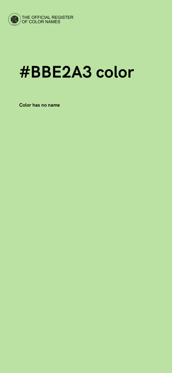 #BBE2A3 color image