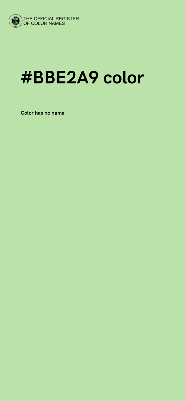 #BBE2A9 color image