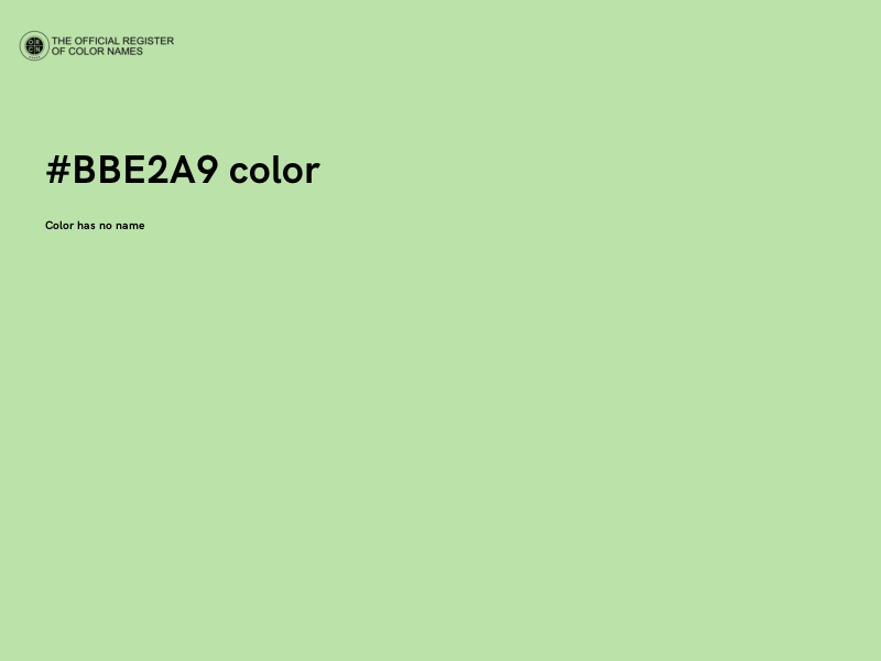 #BBE2A9 color image