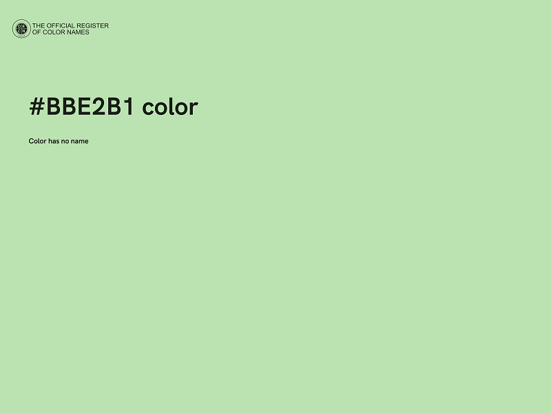 #BBE2B1 color image