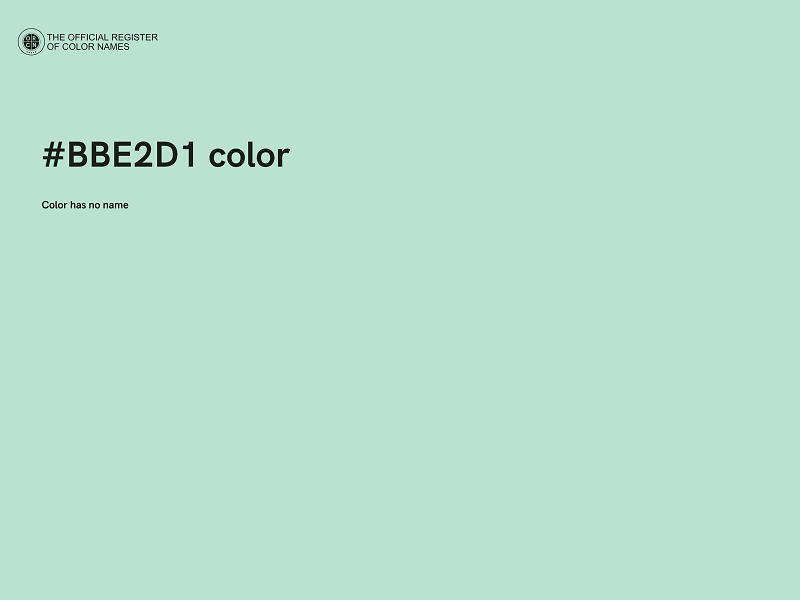 #BBE2D1 color image
