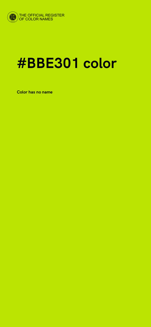 #BBE301 color image