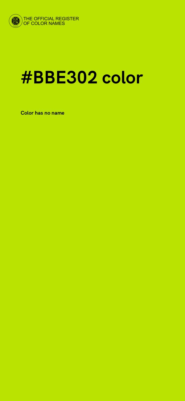 #BBE302 color image