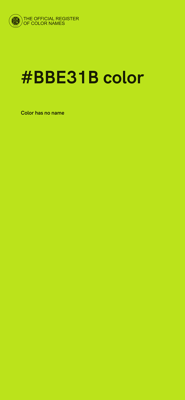 #BBE31B color image