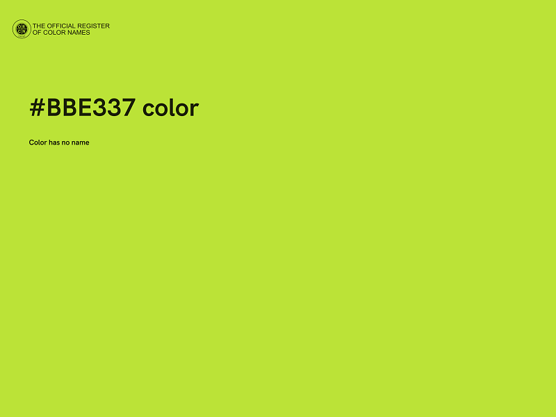 #BBE337 color image