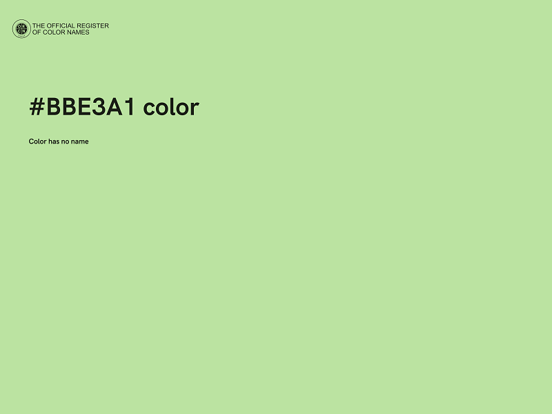 #BBE3A1 color image